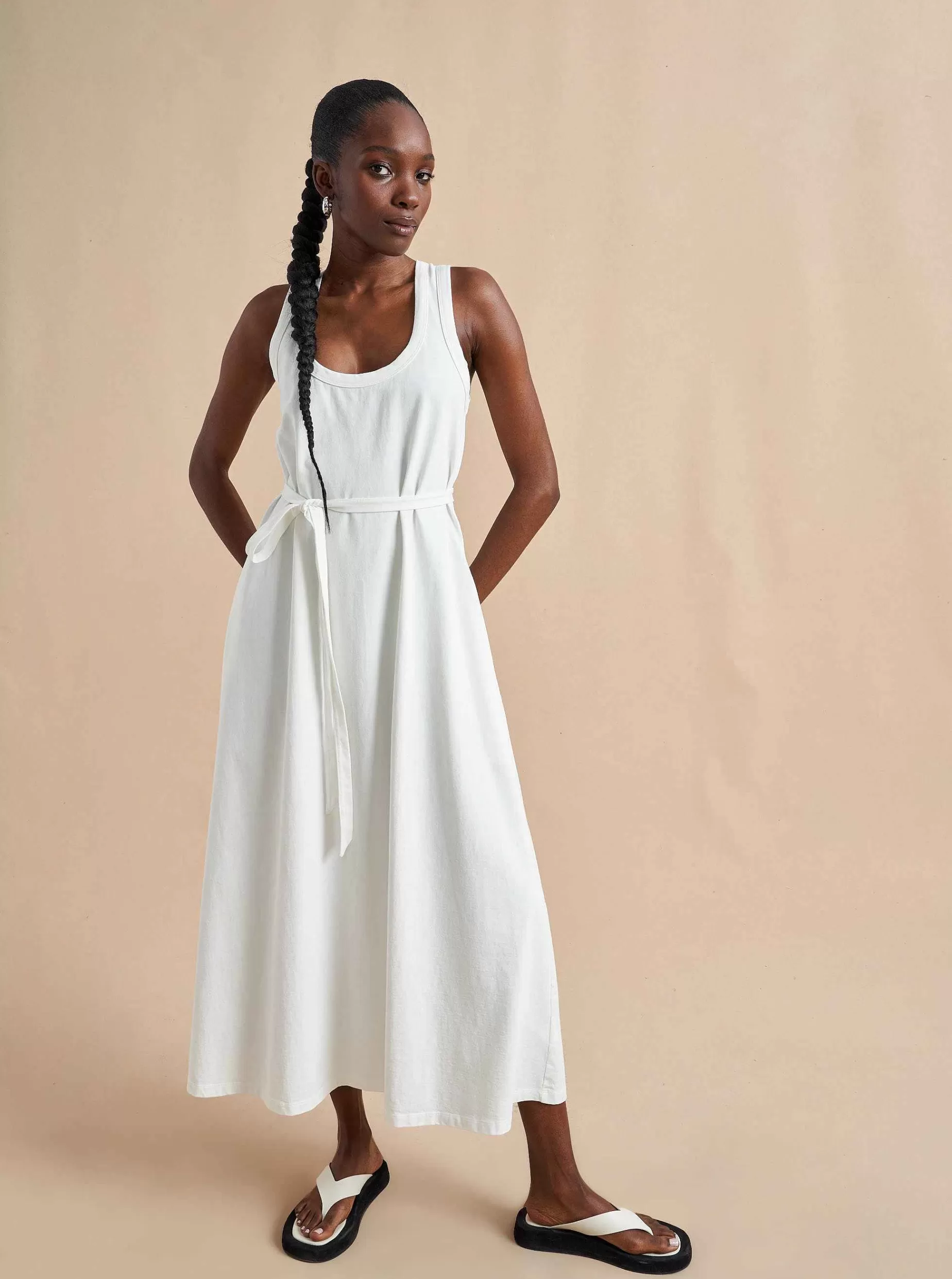 La Ligne Andie Tank Dress White New