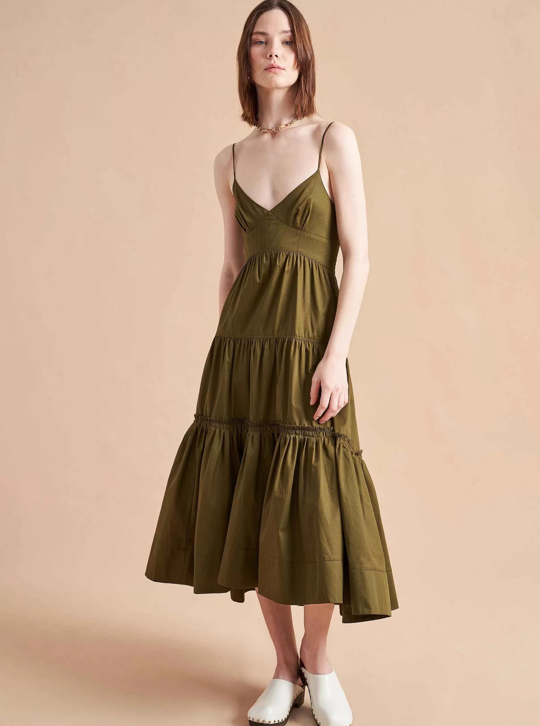 La Ligne Beatrix Dress Olive Cheap