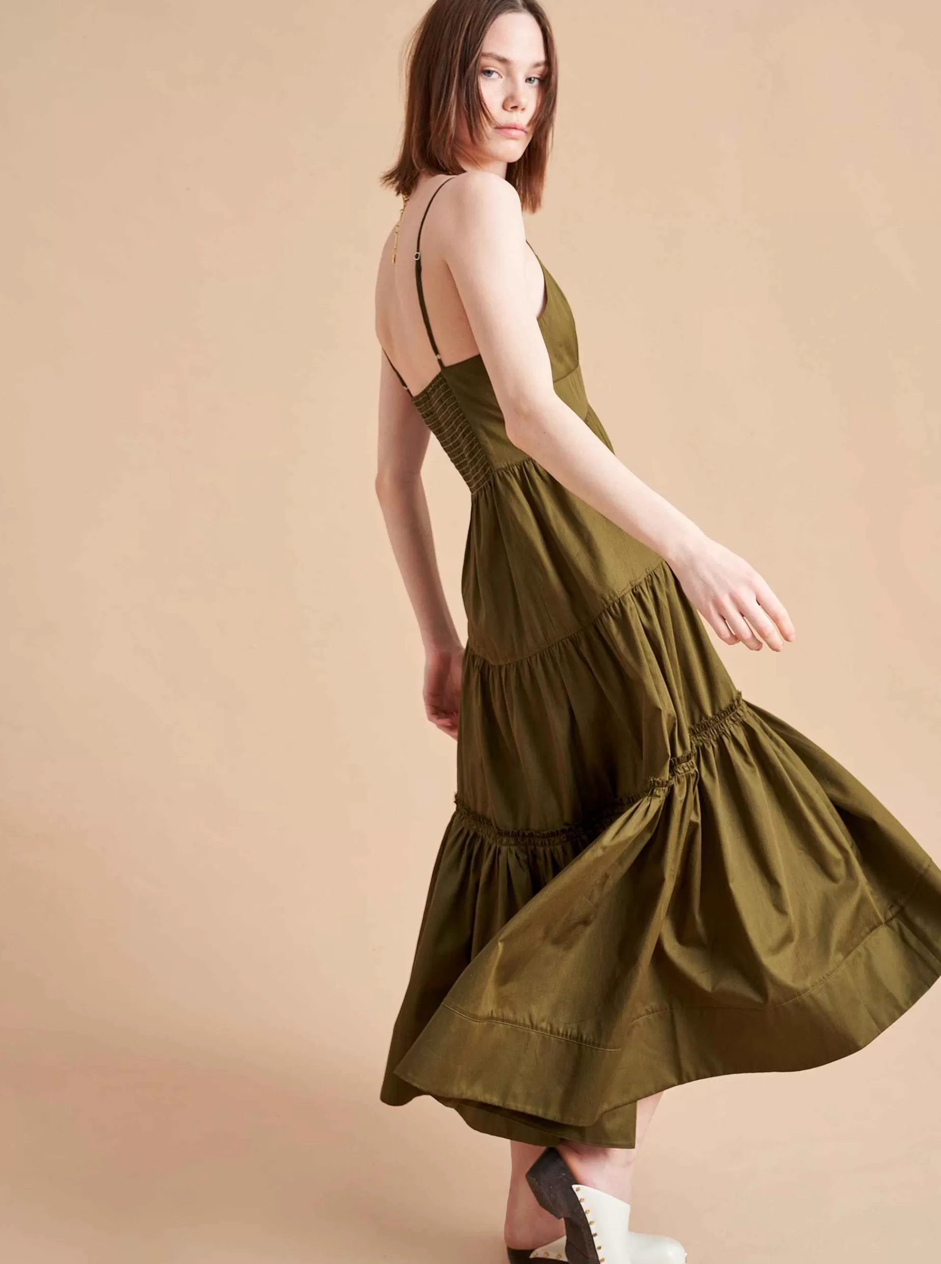 La Ligne Beatrix Dress Olive Cheap