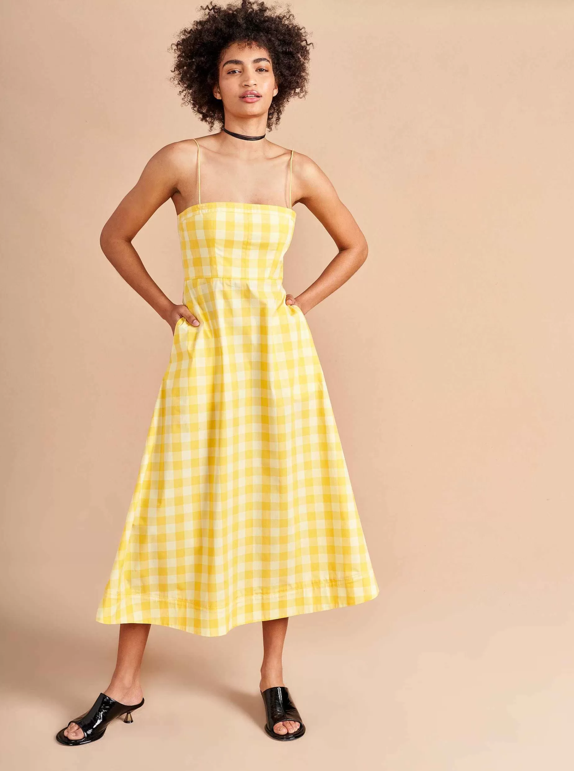 La Ligne Fran Dress Butter/Lemon Outlet