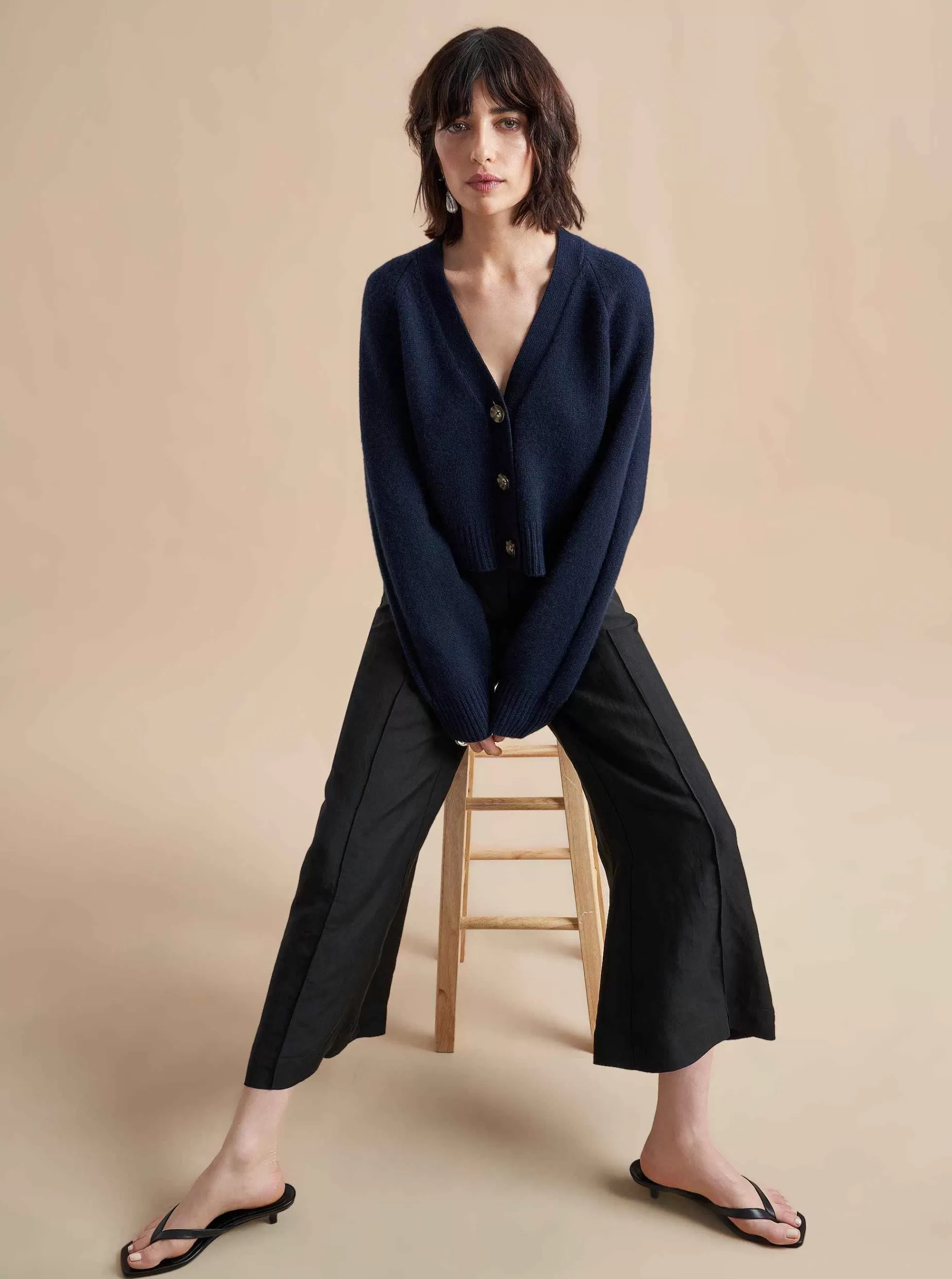 La Ligne Gaston Cardigan Navy Store