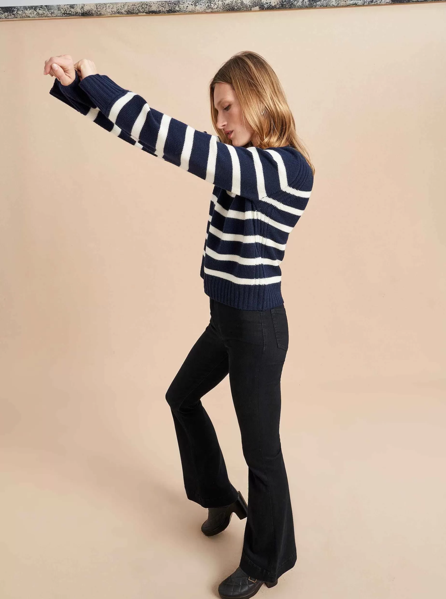 La Ligne Jack Sweater Navy/Cream Hot