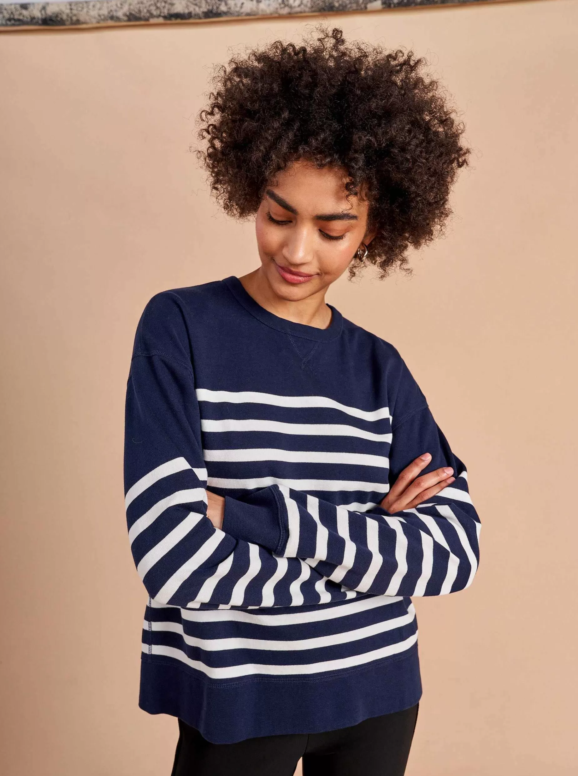 La Ligne James Sweatshirt Navy/Ivory Shop