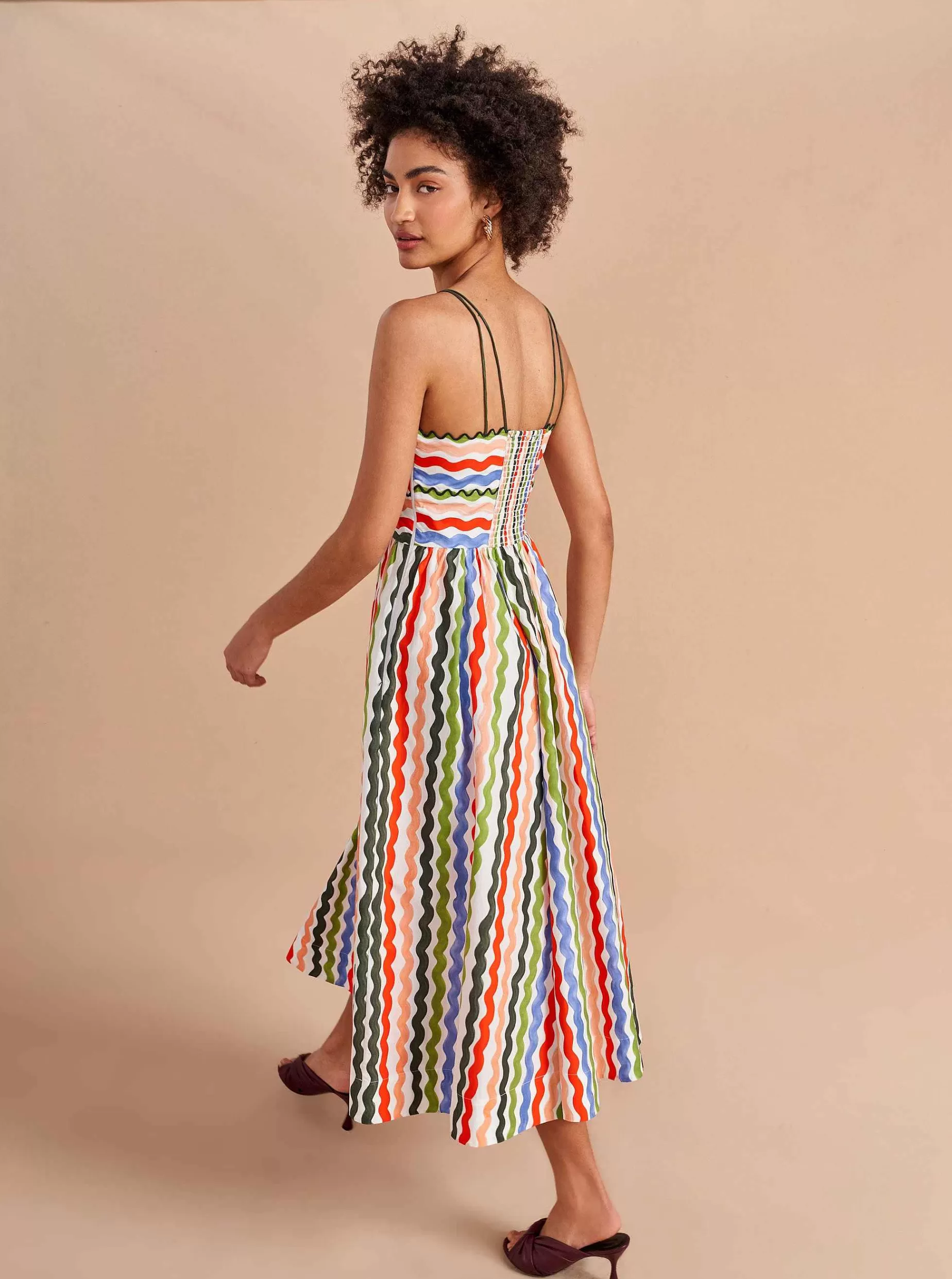 La Ligne Jamie Dress Squiggle/Stripe Best