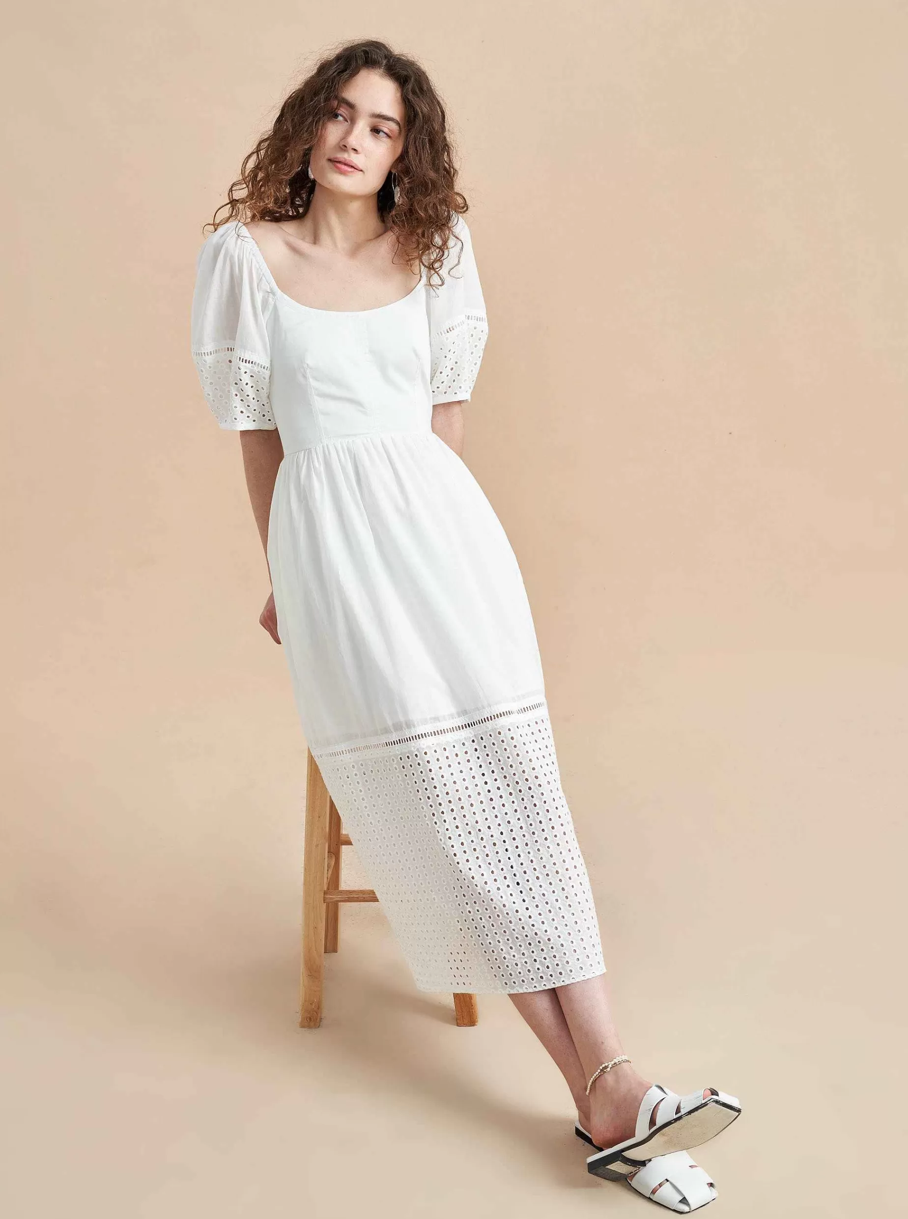 La Ligne Lulu Dress Ivory Discount