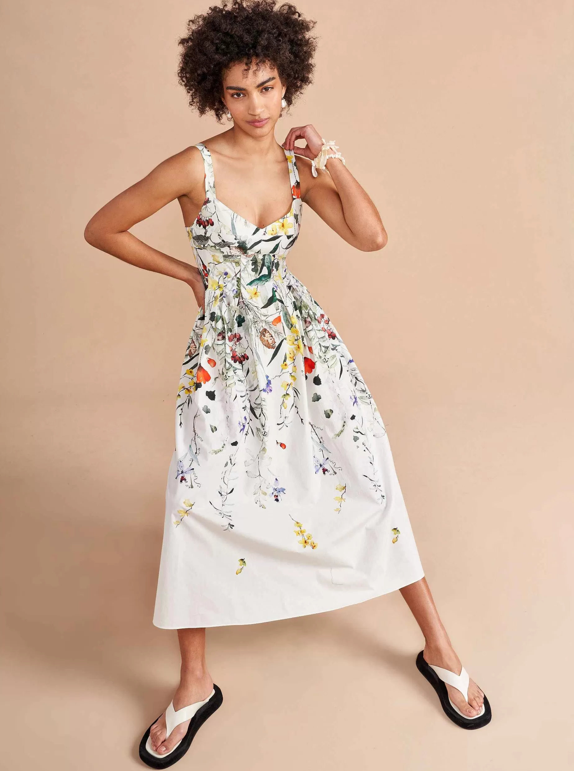 La Ligne Madeleine Dress Ivory/Floral Online