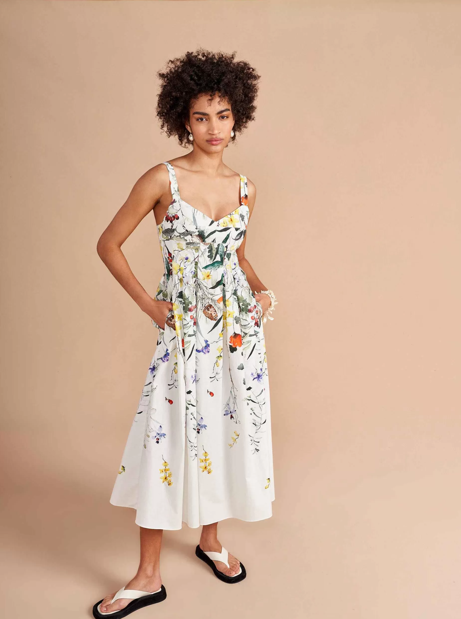 La Ligne Madeleine Dress Ivory/Floral Online