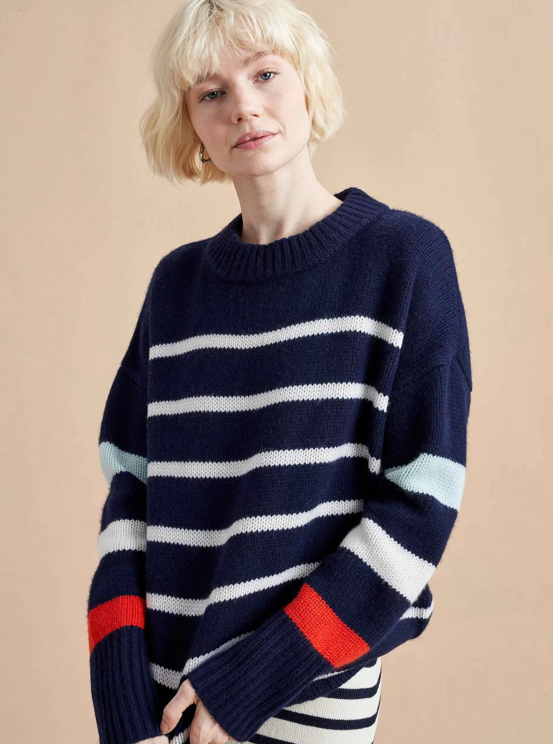 La Ligne Marin Sweater Navy/Multi Sale