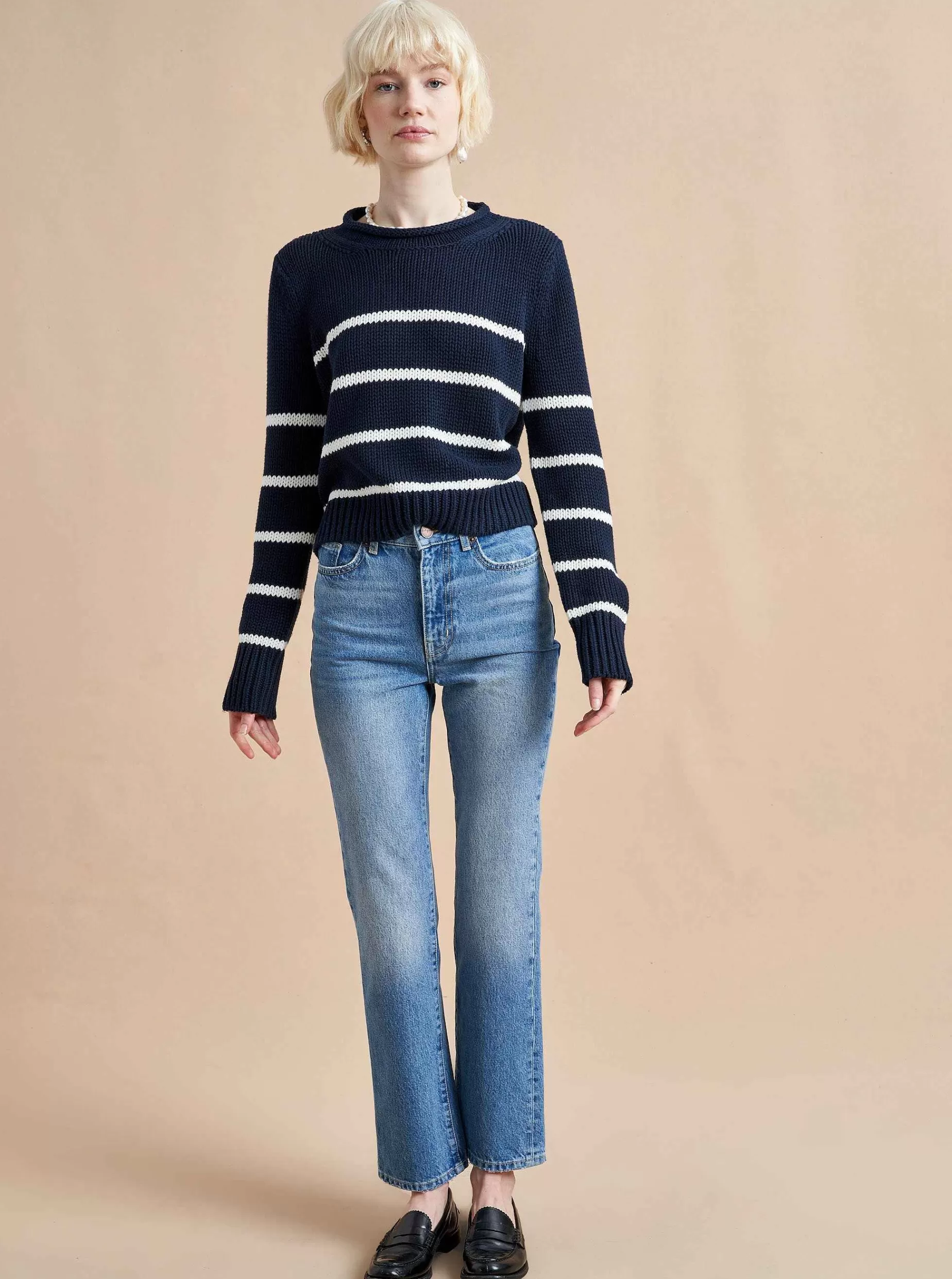 La Ligne Mini Marina Sweater Navy/Ivory Outlet