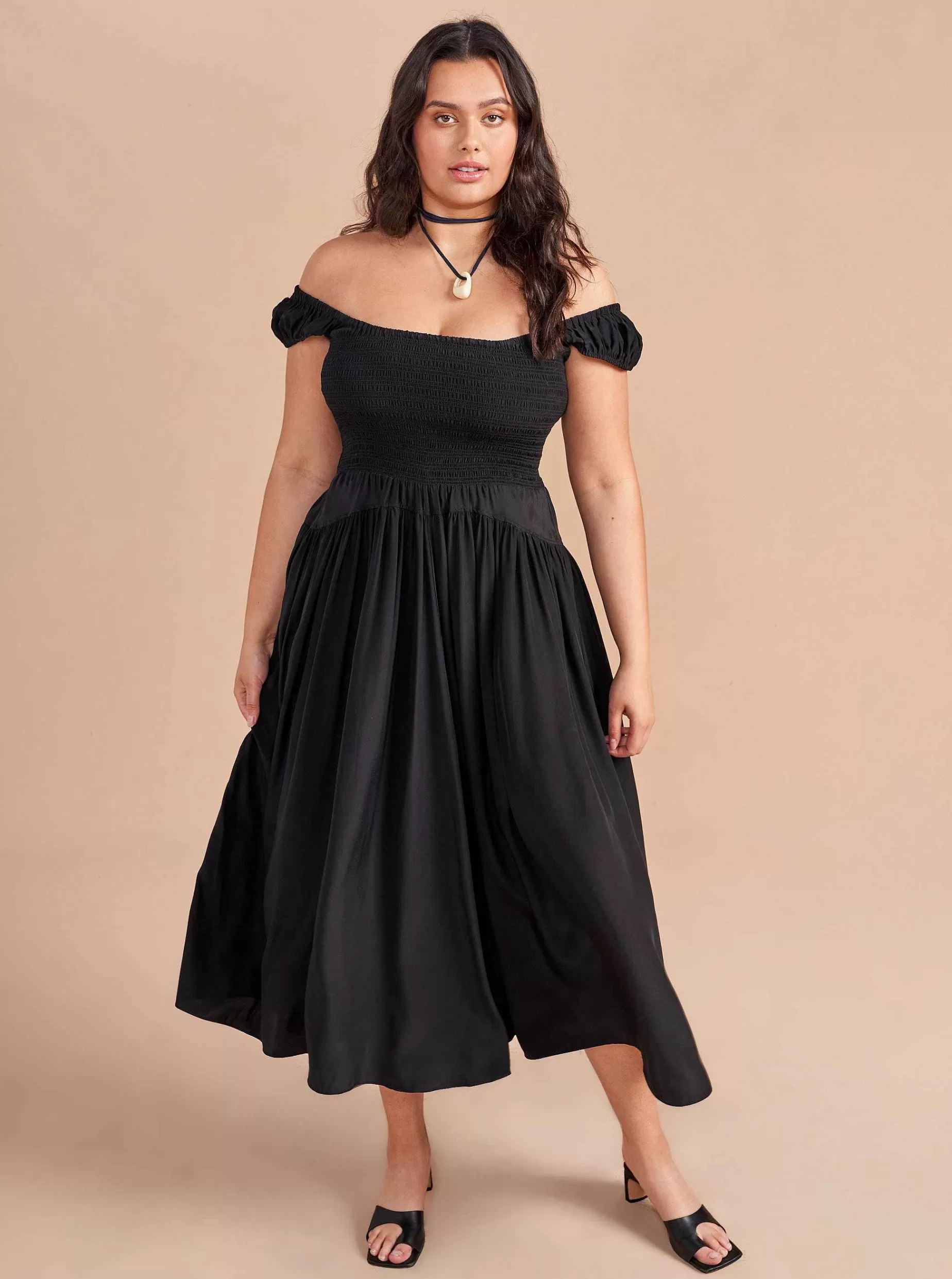 La Ligne Silk Vivian Dress Black Cheap