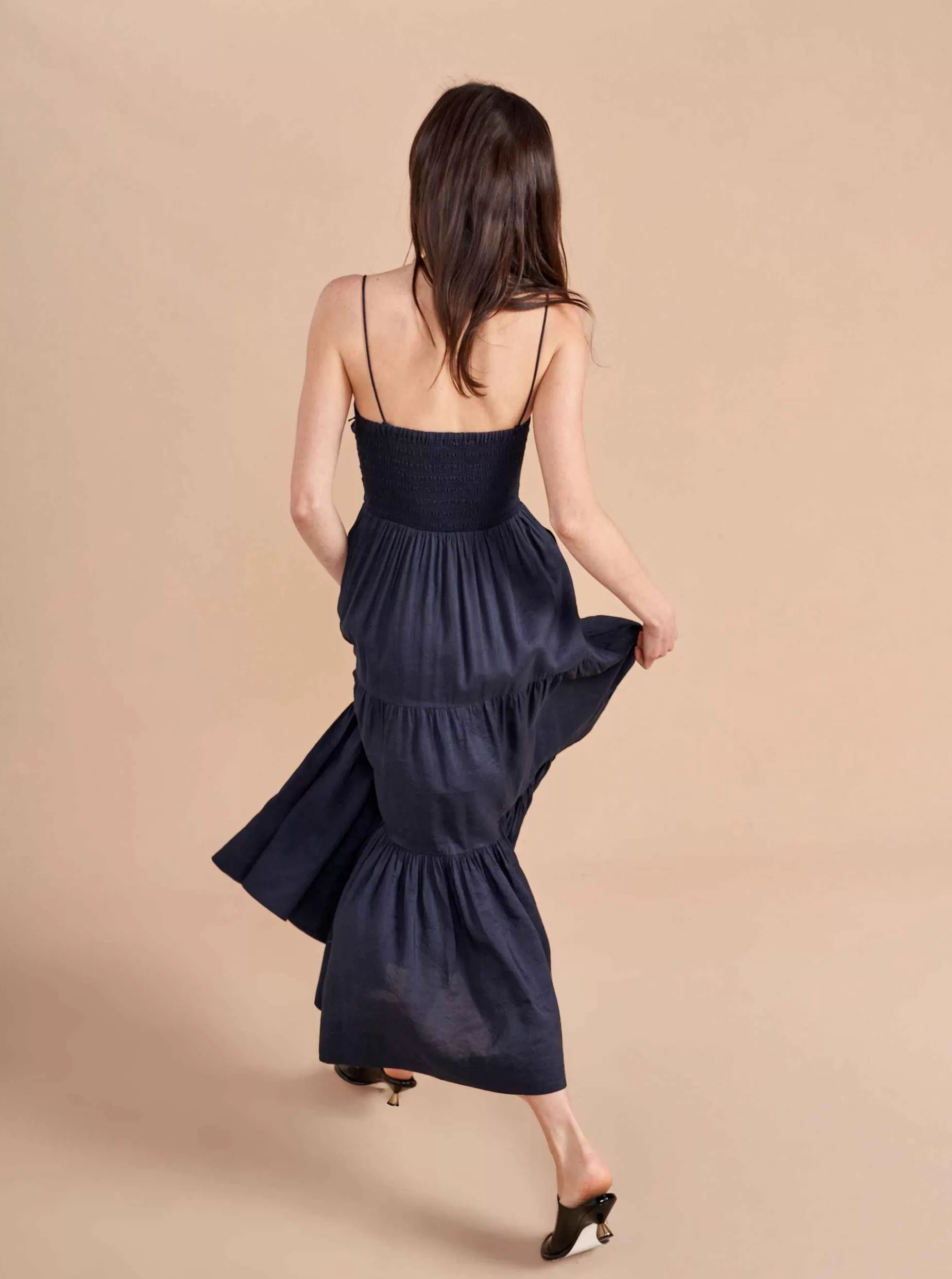 La Ligne Sleeveless Sofia Dress Navy Online