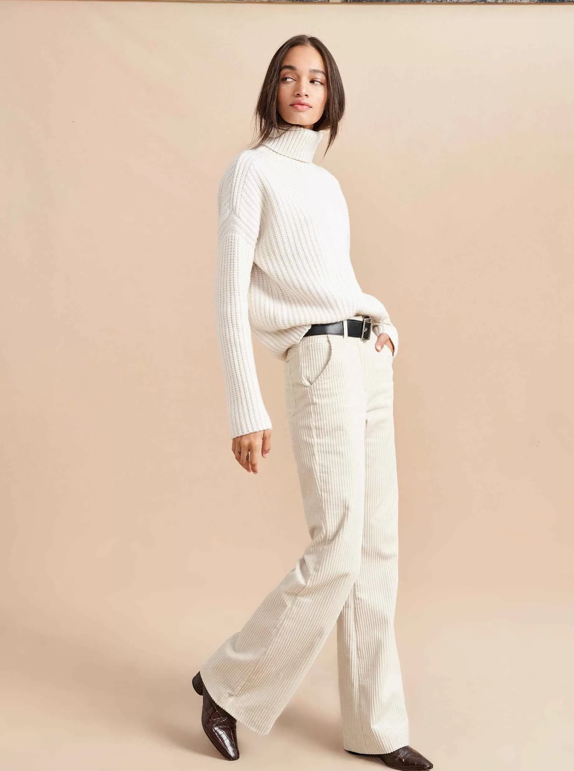 La Ligne Toujours Turtleneck Cream Cheap