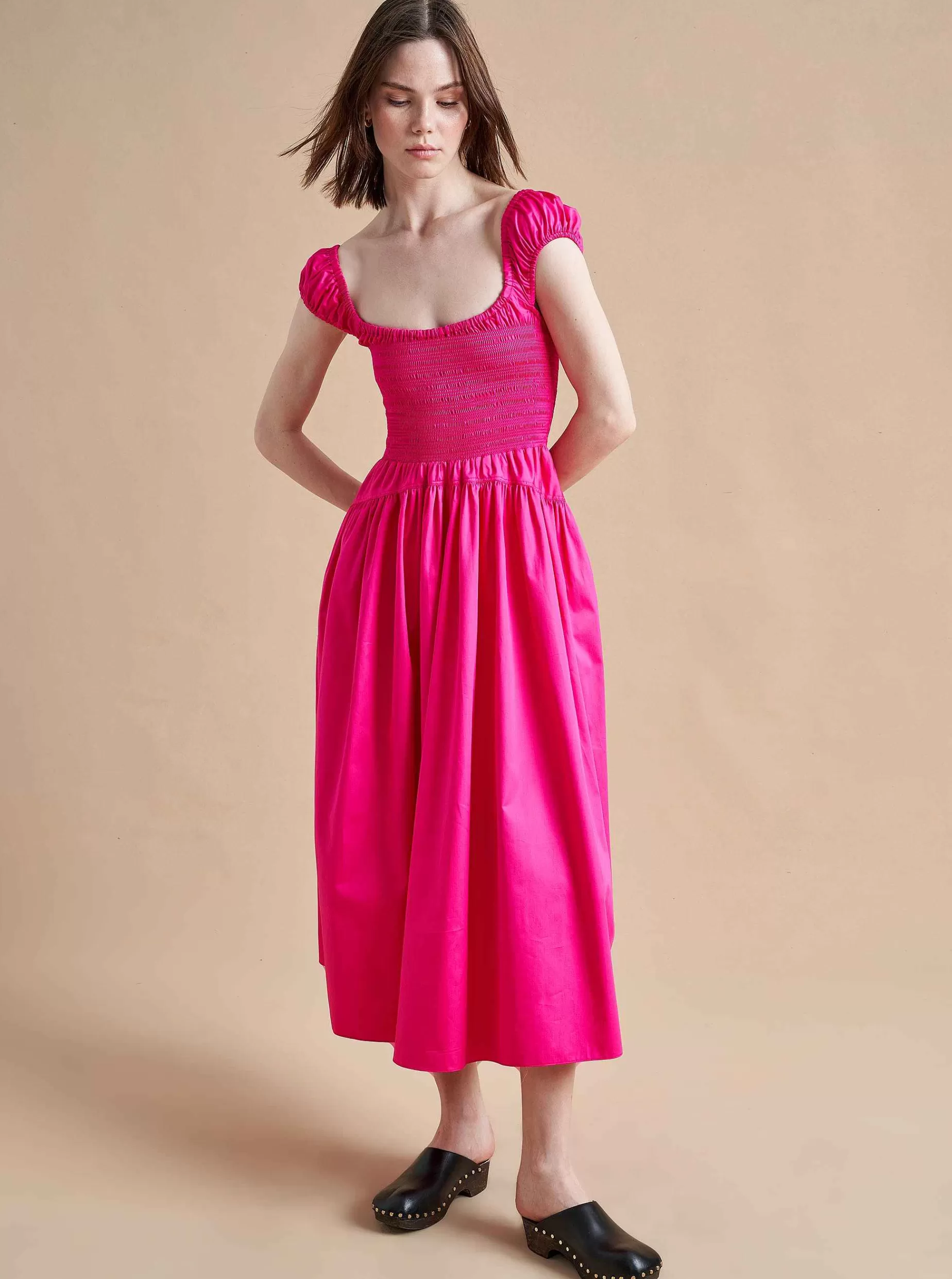 La Ligne Vivian Dress Hot Pink Store